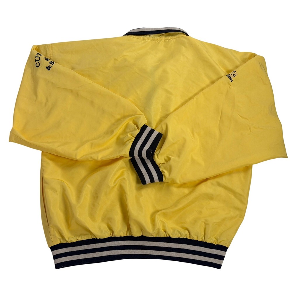 Cutter & Buck Mens Large Yellow Quarter Zip Windbreaker Pullover Golf Jacket - Picture 5 of 5